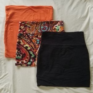 ALL (6) Cotton BodyCon Mini Skirts - Size Small